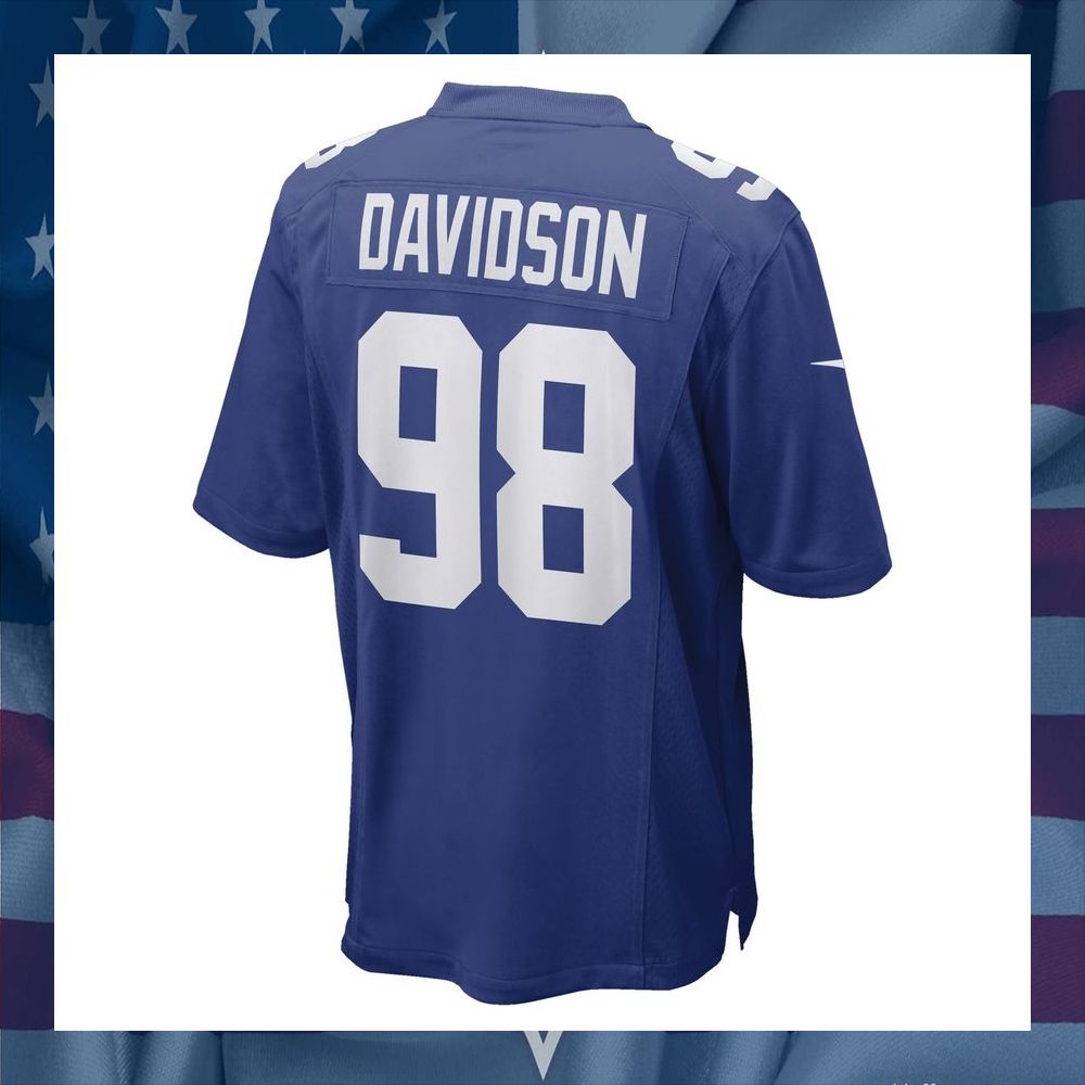 D.J. Davidson New York Giants Royal Football Jersey 7 D.J. Davidson New York Giants Royal Football Jersey word1