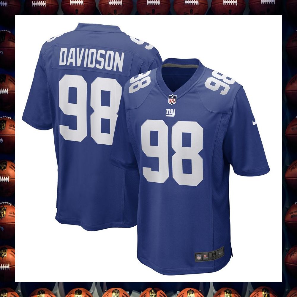 D.J. Davidson New York Giants Royal Football Jersey 4 D.J. Davidson New York Giants Royal Football Jersey word1