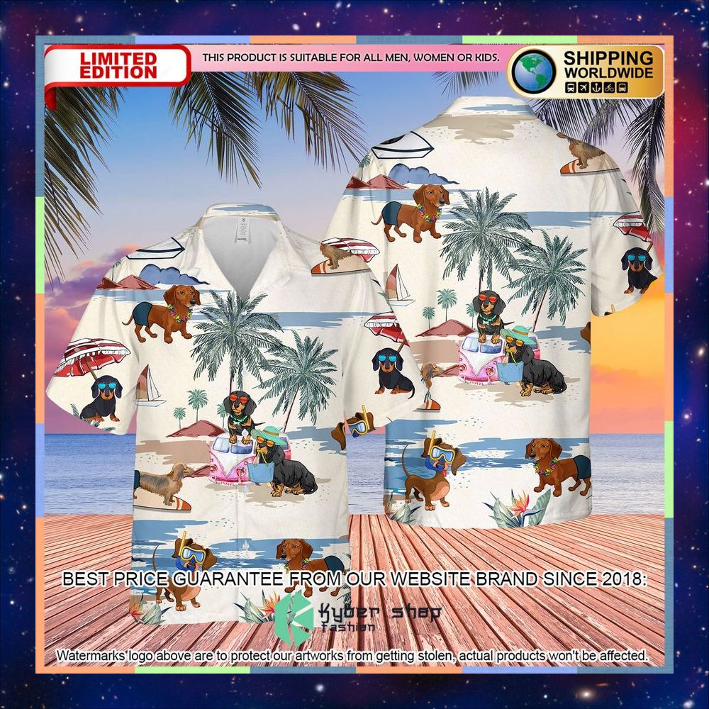 Dachshund Summer Beach Hawaiian Shirt 4 Dachshund Summer Beach Hawaiian Shirt word3