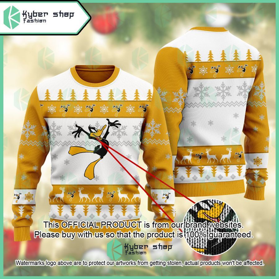 Daffy Duck Looney Tunes Christmas Sweater word2