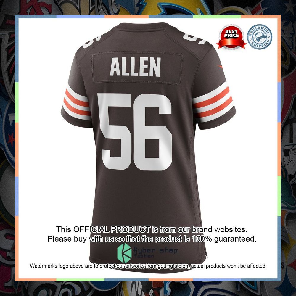 Dakota Allen Cleveland Browns Women's Brown Football Jersey 7 Dakota Allen Cleveland Browns Women's Brown Football Jersey word1