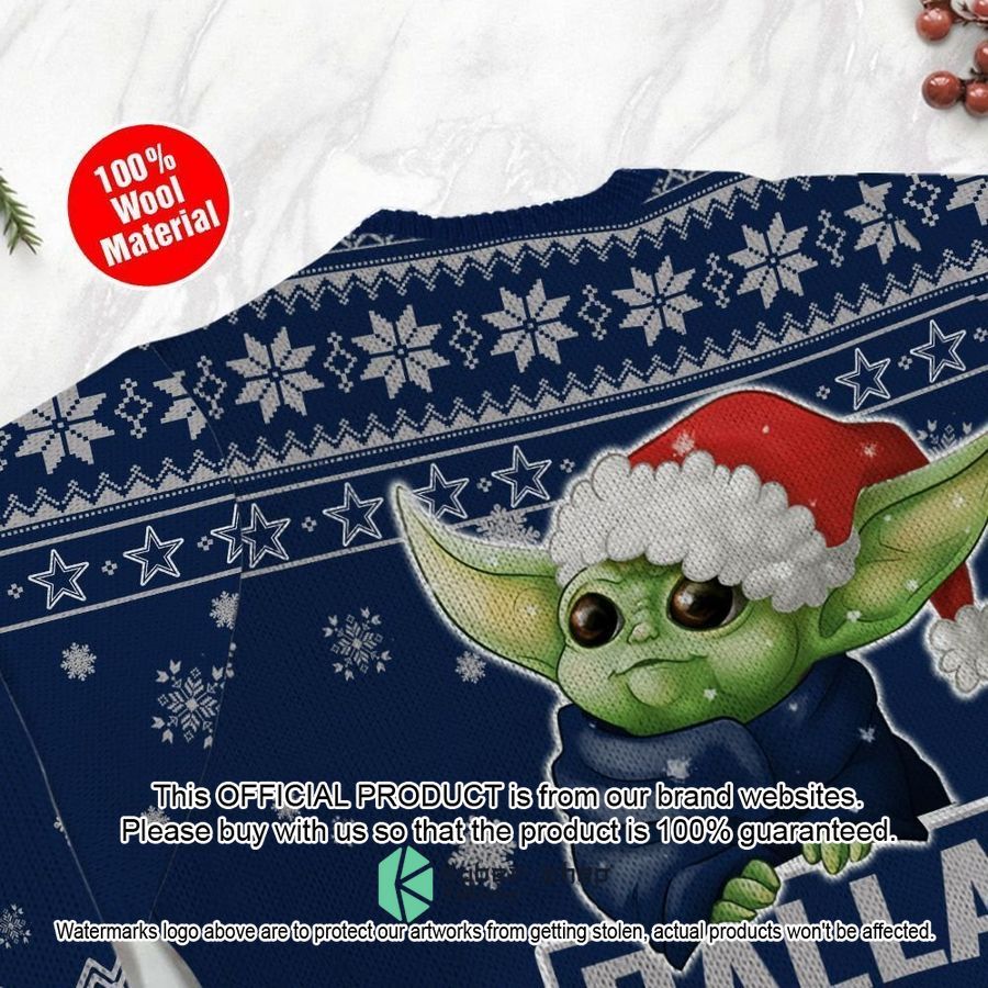 Dallas Cowboys Baby Yoda Grogu Holiday Party Christmas Sweater 5 Dallas Cowboys Baby Yoda Grogu Holiday Party Christmas Sweater word1