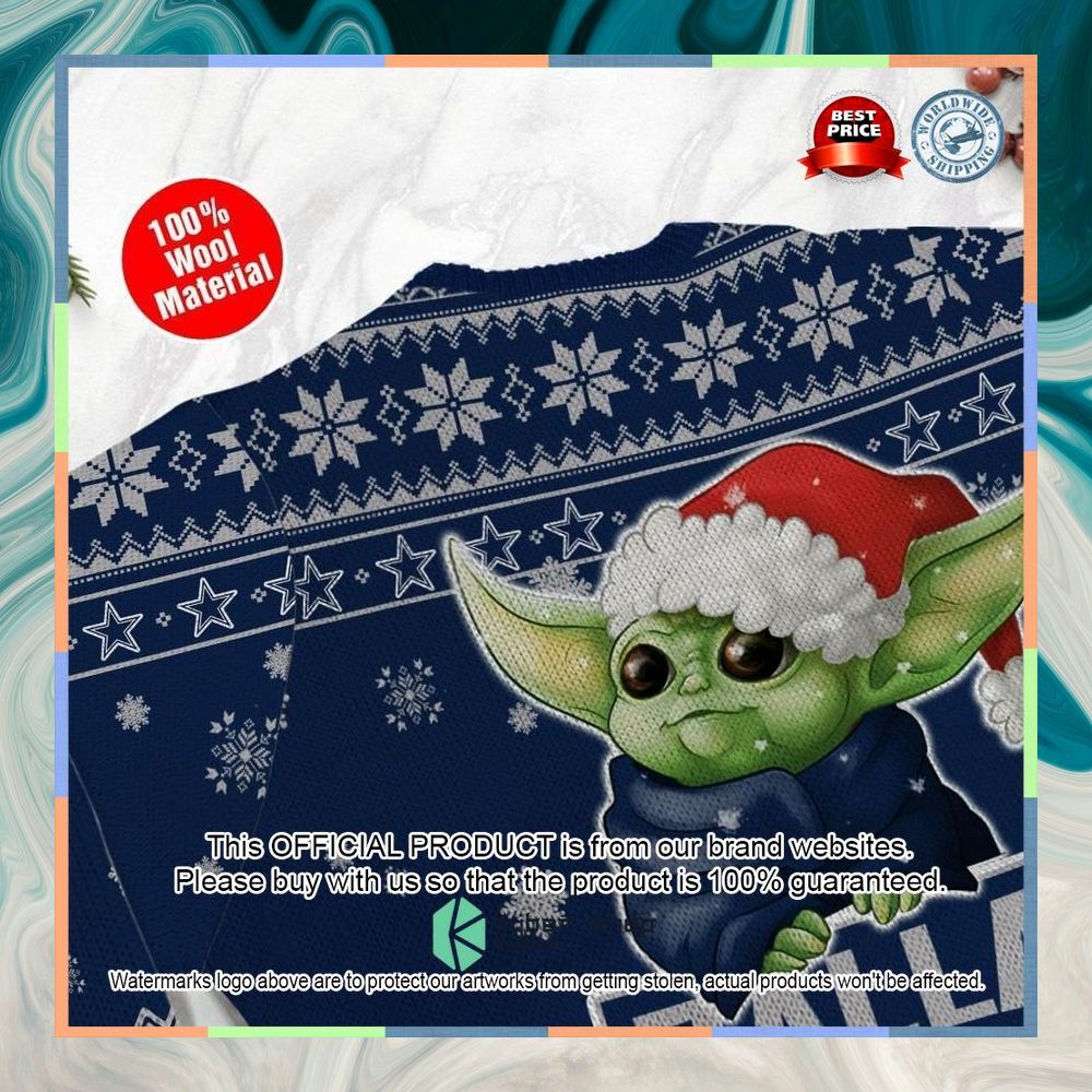 Dallas Cowboys Baby Yoda Grogu Holiday Party Christmas Sweater 10 Dallas Cowboys Baby Yoda Grogu Holiday Party Christmas Sweater word1