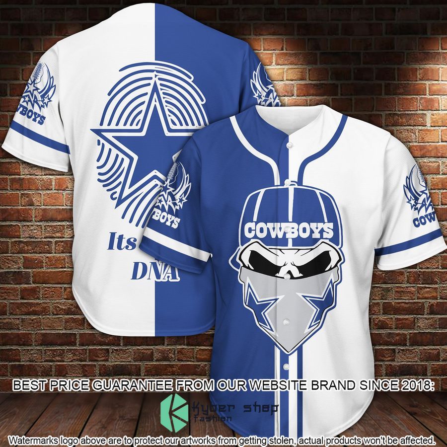 Dallas Cowboys DNA Skull Baseball Jersey