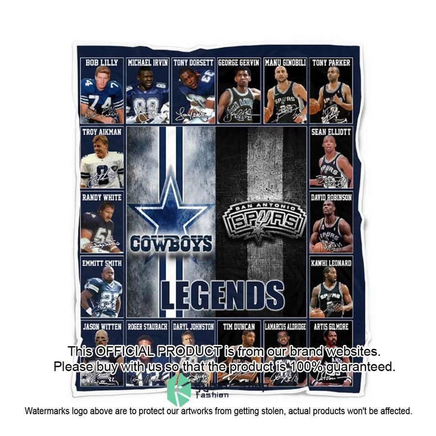 Dallas Cowboys Legends Players NFL Blanket