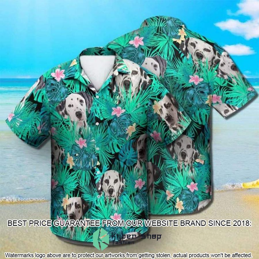 Dalmatian Summer Leaves Hawaiian Shirt