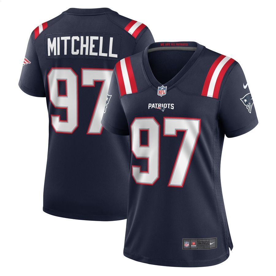 DaMarcus Mitchell New England Patriots Navy Football Jersey