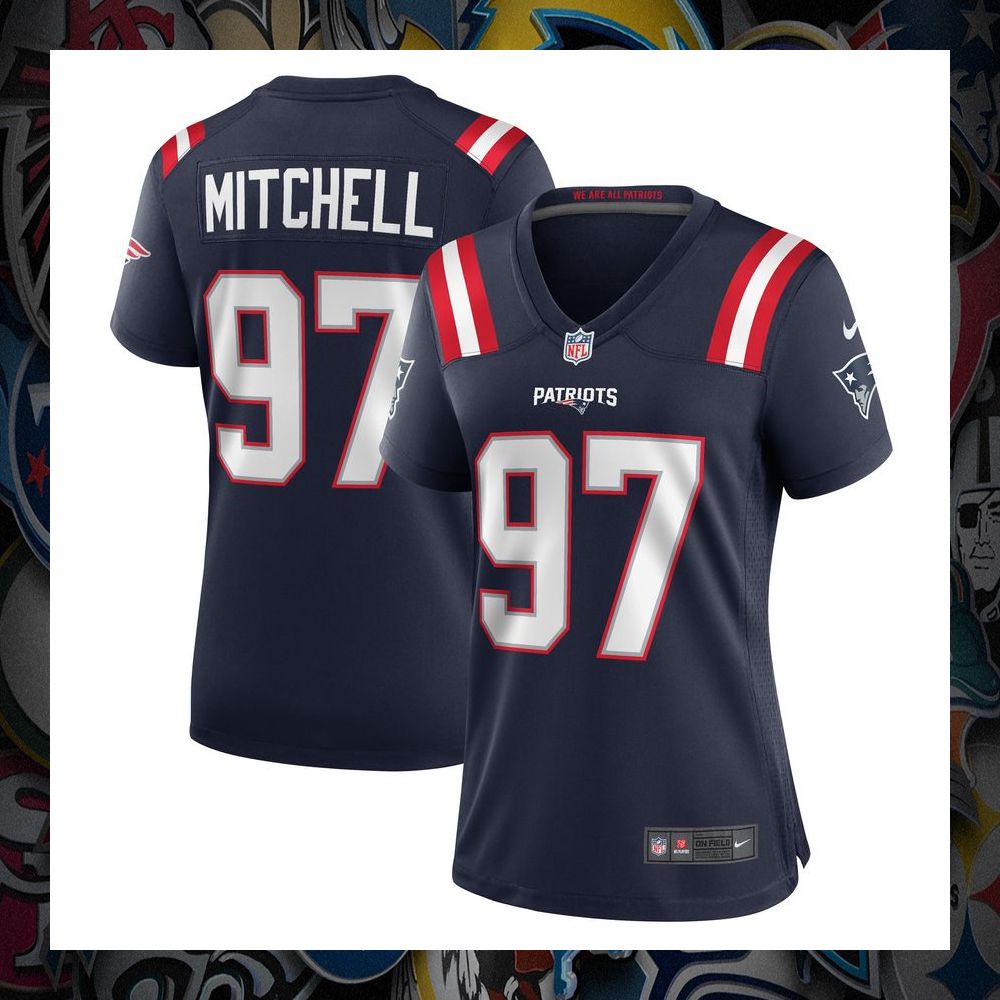 DaMarcus Mitchell New England Patriots Navy Football Jersey 5 DaMarcus Mitchell New England Patriots Navy Football Jersey word2