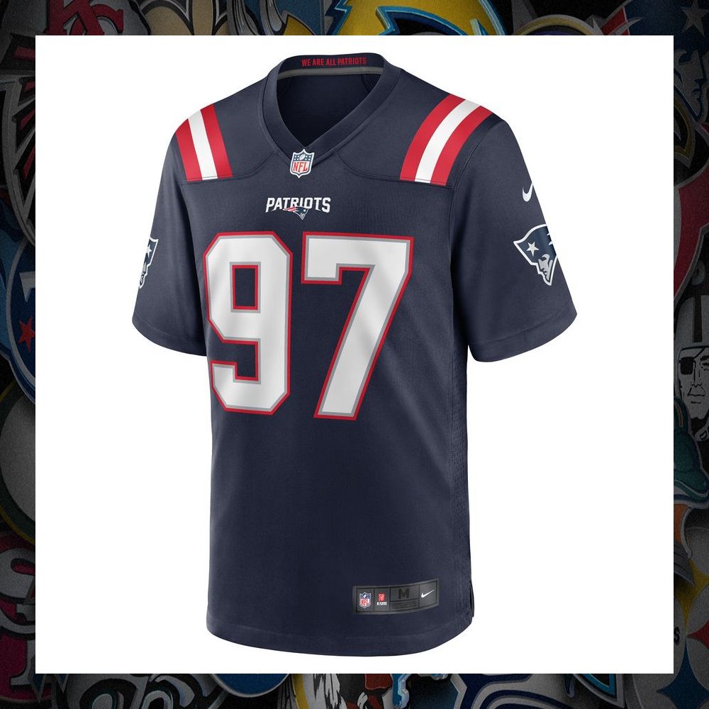 DaMarcus Mitchell New England Patriots Navy Football Jersey 6 DaMarcus Mitchell New England Patriots Navy Football Jersey word1
