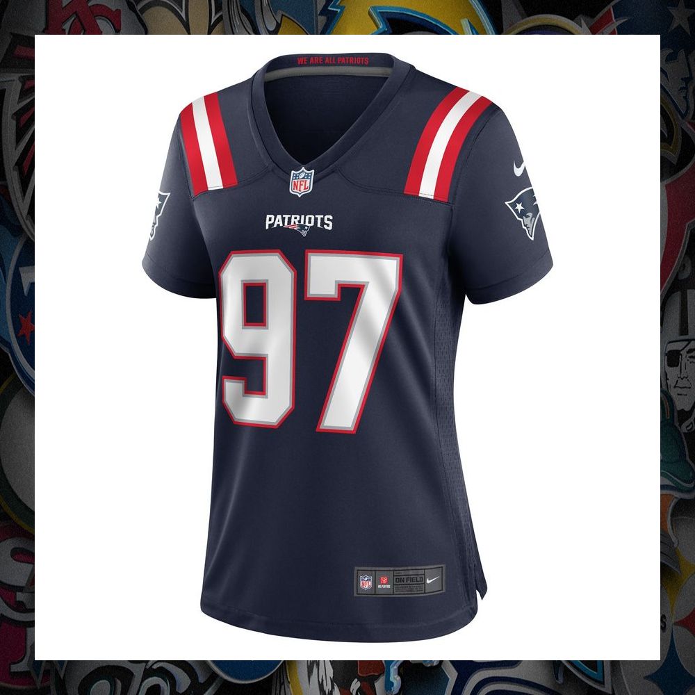 DaMarcus Mitchell New England Patriots Navy Football Jersey 6 DaMarcus Mitchell New England Patriots Navy Football Jersey word2