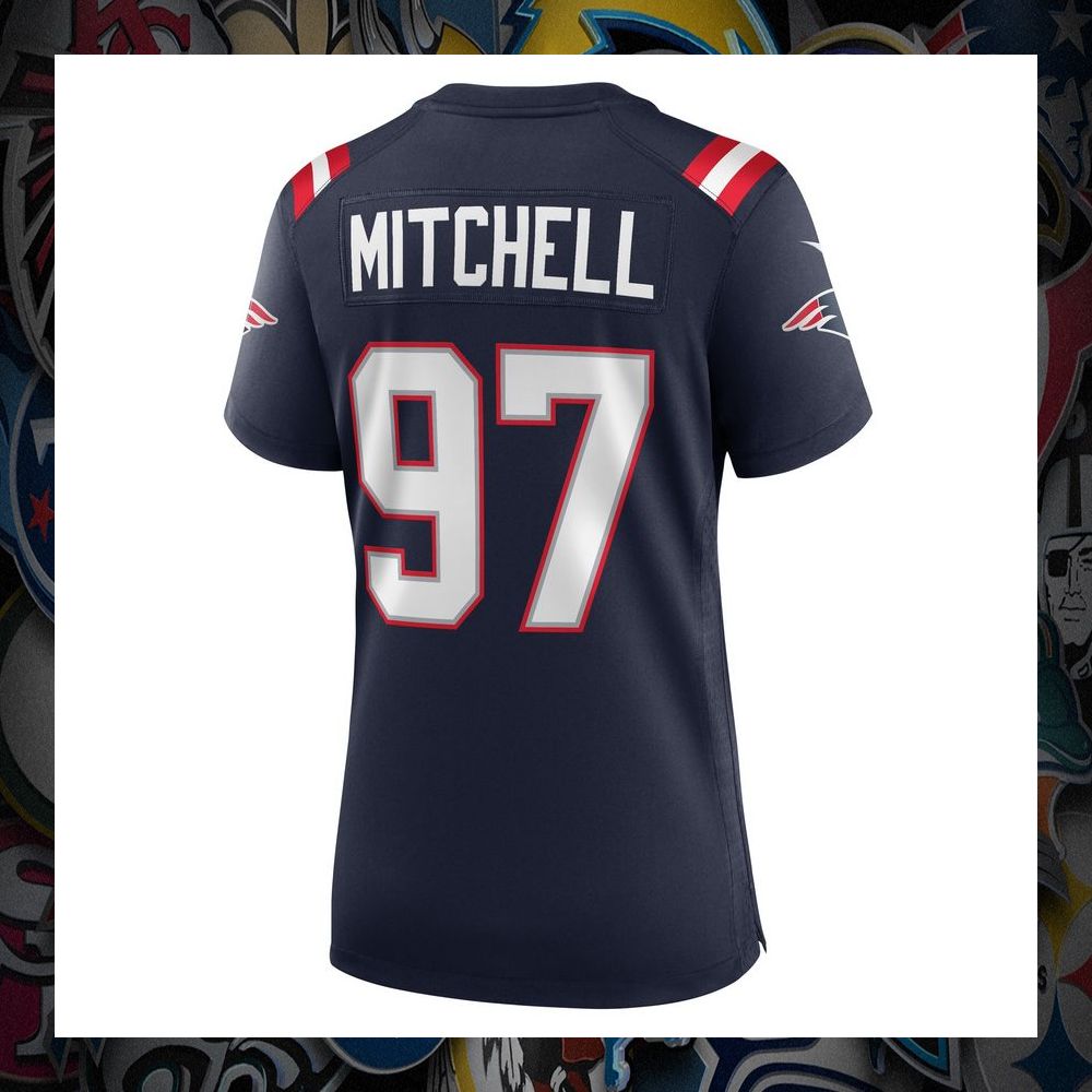 DaMarcus Mitchell New England Patriots Navy Football Jersey 7 DaMarcus Mitchell New England Patriots Navy Football Jersey word2