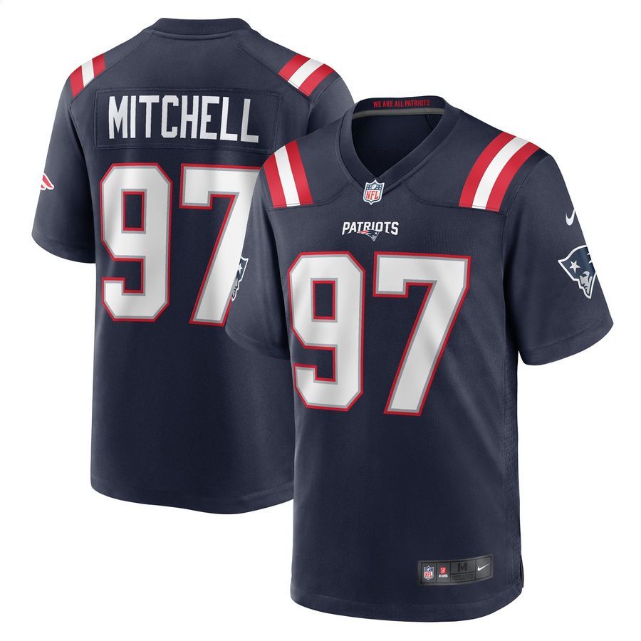 DaMarcus Mitchell New England Patriots Navy Football Jersey 4 DaMarcus Mitchell New England Patriots Navy Football Jersey word1