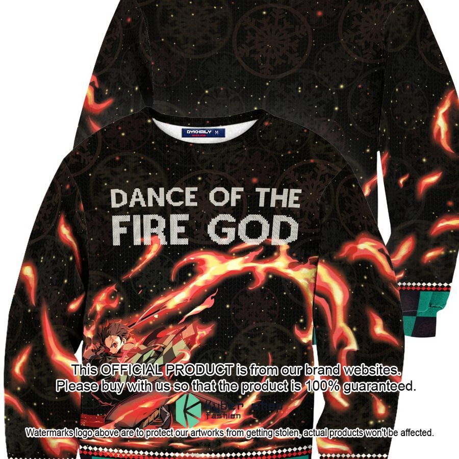 Dance Of The Fire God Demon Slayer Christmas Sweater