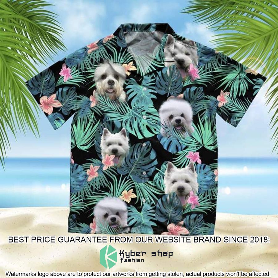 Dandie Dinmont Terrier Summer Leaves Hawaiian Shirt