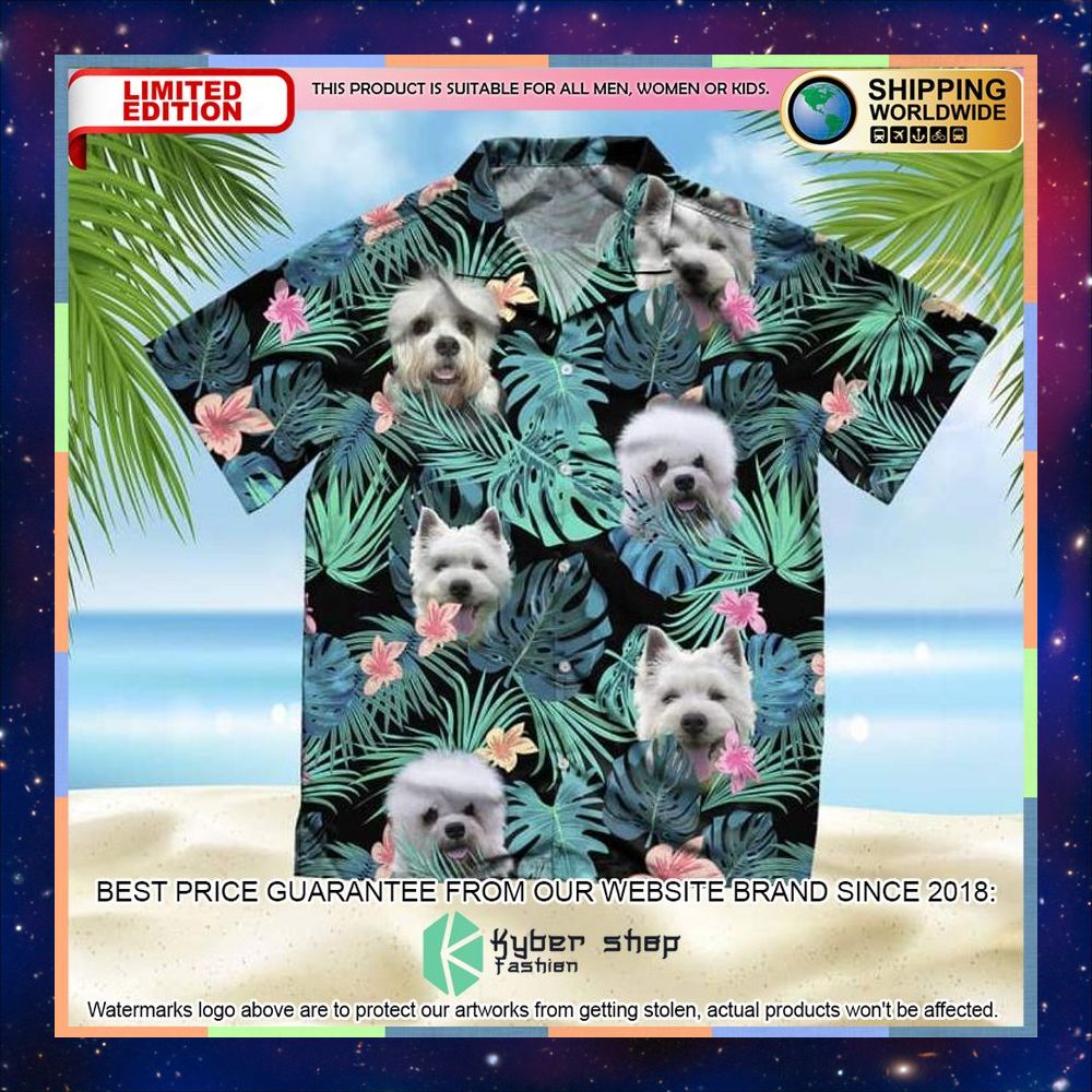 Dandie Dinmont Terrier Summer Leaves Hawaiian Shirt 3 Dandie Dinmont Terrier Summer Leaves Hawaiian Shirt word1