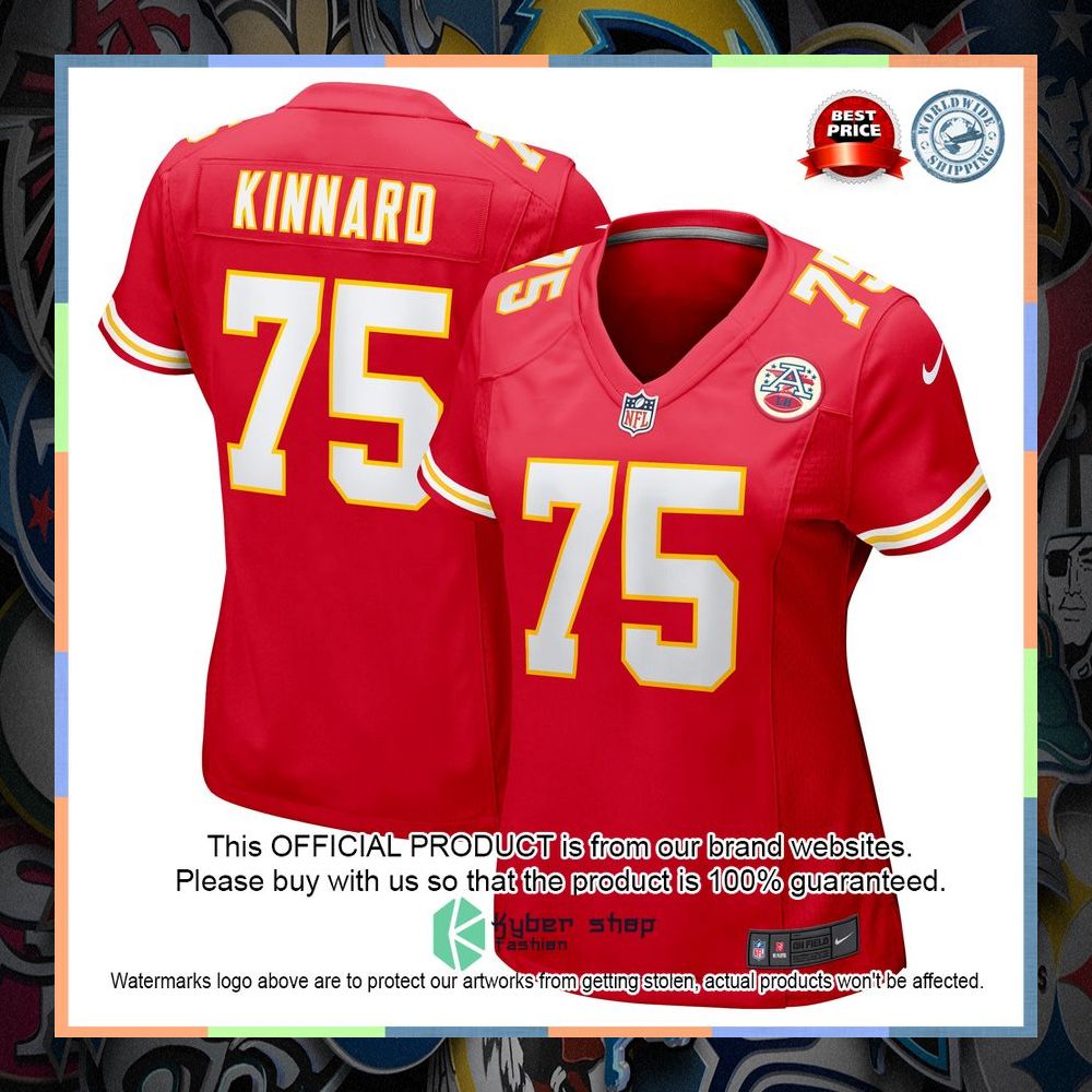Darian Kinnard Kansas City Chiefs Women's Red Football Jersey 5 Darian Kinnard Kansas City Chiefs Women's Red Football Jersey word1