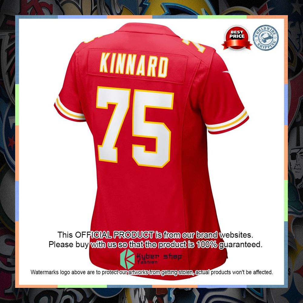 Darian Kinnard Kansas City Chiefs Women's Red Football Jersey 7 Darian Kinnard Kansas City Chiefs Women's Red Football Jersey word1