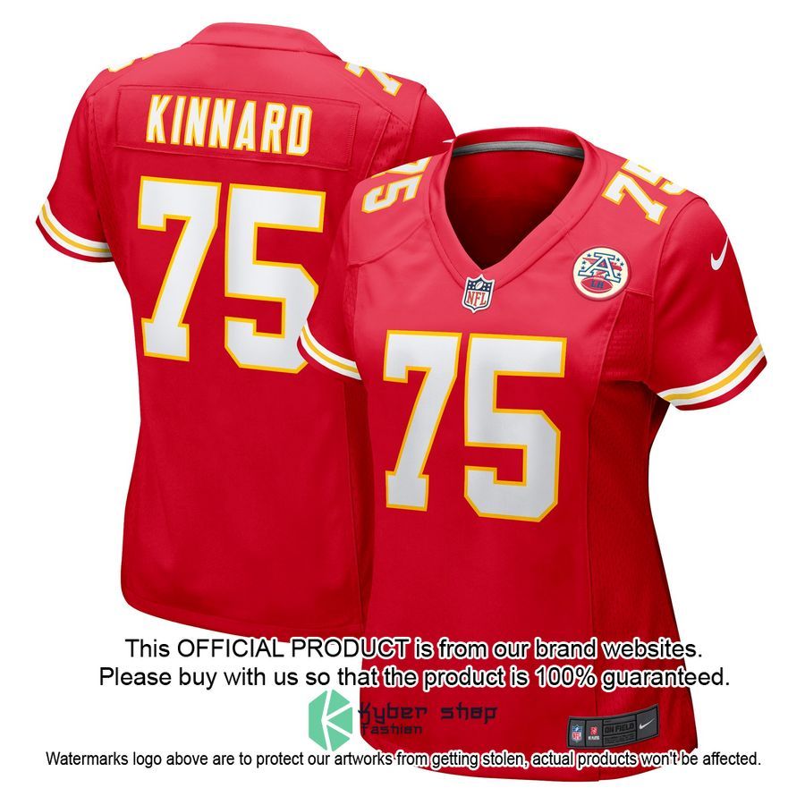 Darian Kinnard Kansas City Chiefs Women's Red Football Jersey 4 Darian Kinnard Kansas City Chiefs Women's Red Football Jersey word1