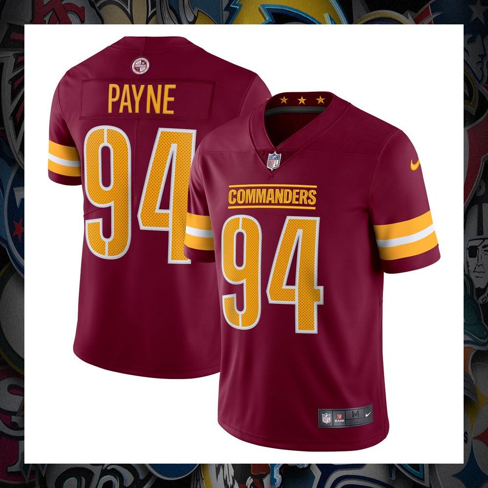 Da'Ron Payne Washington Commanders Vapor Limited Burgundy Football Jersey 8 Da'Ron Payne Washington Commanders Vapor Limited Burgundy Football Jersey word1