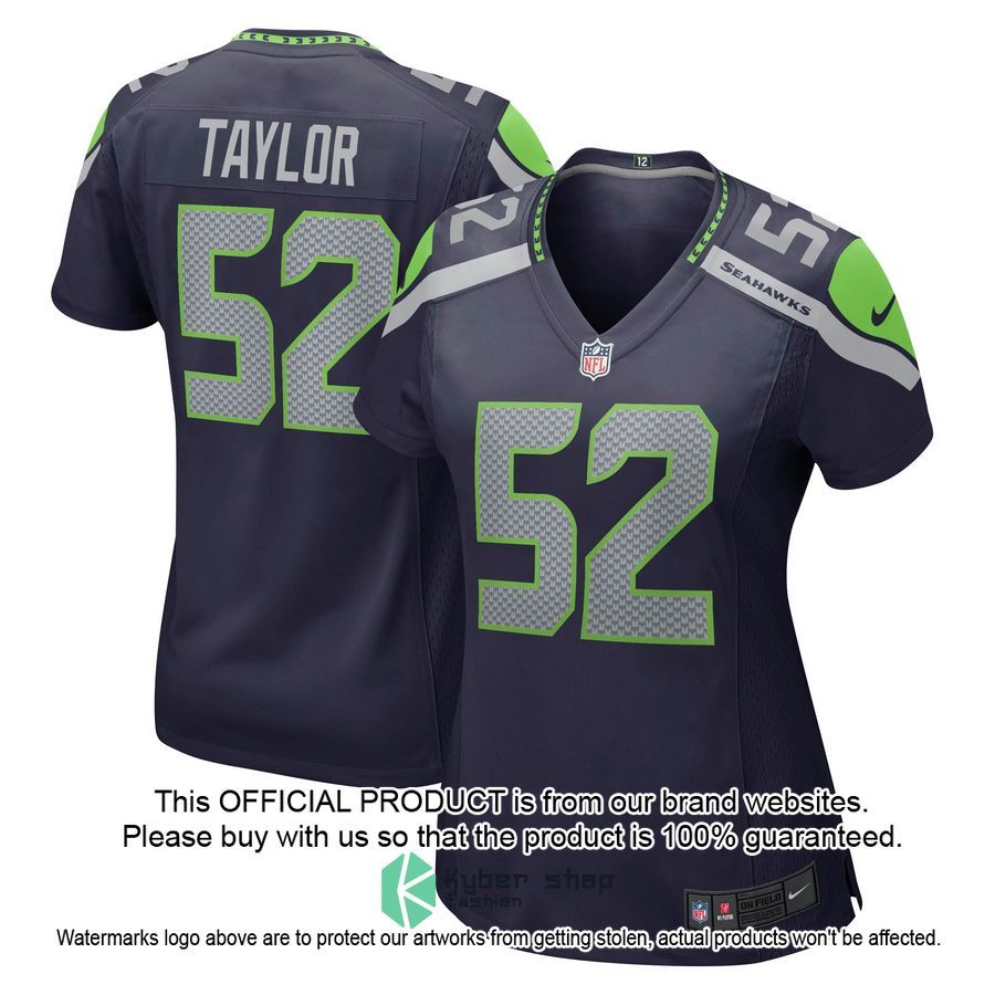 Darrell Taylor Seattle Seahawks Women College Navy Football Jersey