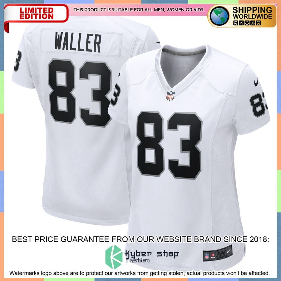 Darren Waller Las Vegas Raiders Women's White Football Jersey