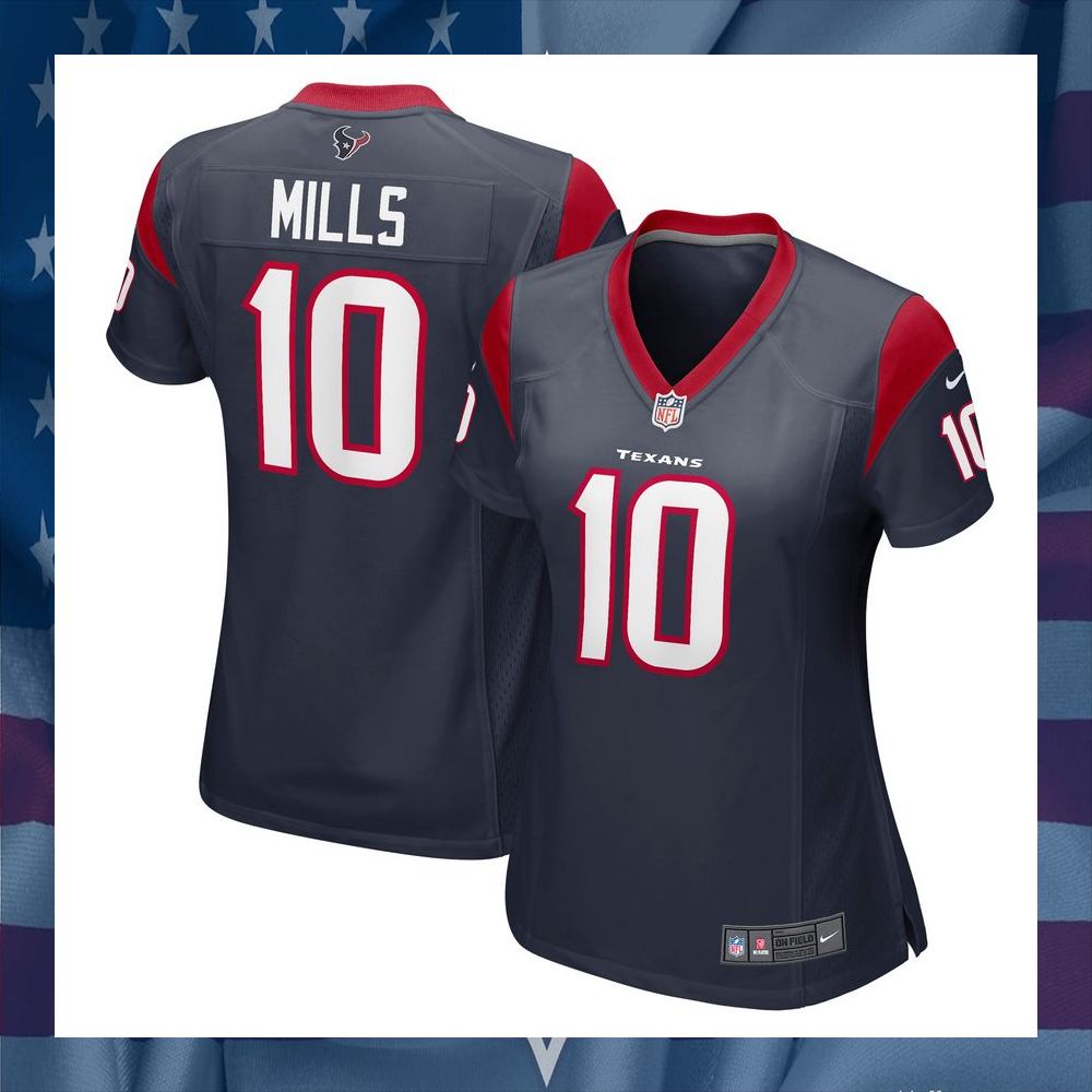 Davis Mills Houston Texans Women's Navy Football Jersey 6 Davis Mills Houston Texans Women's Navy Football Jersey word1