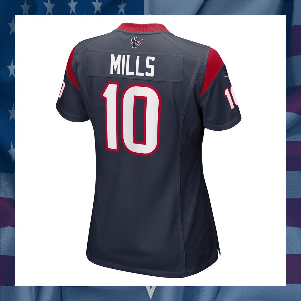 Davis Mills Houston Texans Women's Navy Football Jersey 8 Davis Mills Houston Texans Women's Navy Football Jersey word1