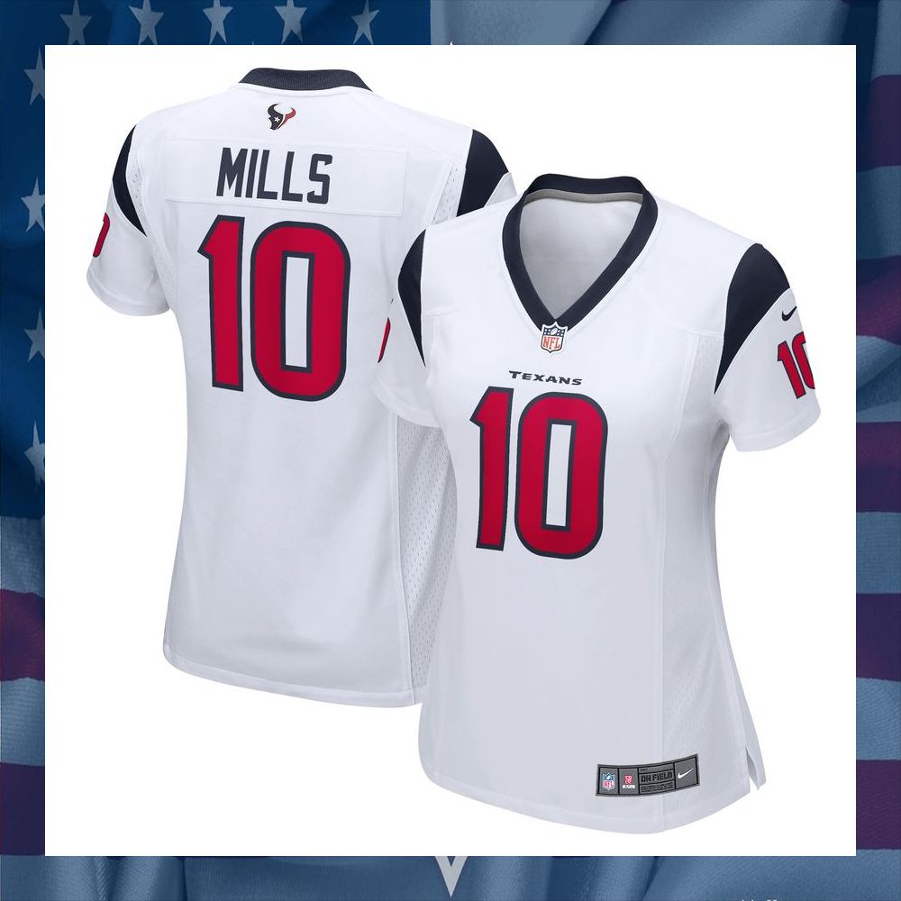 Davis Mills Houston Texans Women's Navy Football Jersey 10 Davis Mills Houston Texans Women's Navy Football Jersey word1