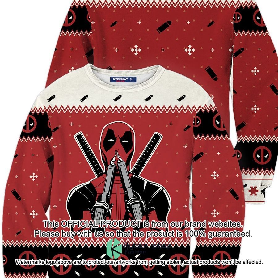 Deadpool Maximum Effort Christmas Sweater word1