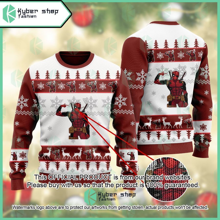 Deadpool Ultimate Spider-Man Christmas Sweater word2