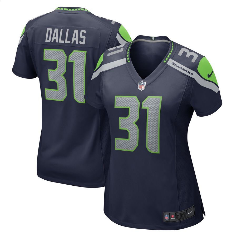 DeeJay Dallas Seattle Seahawks College Navy Football Jersey