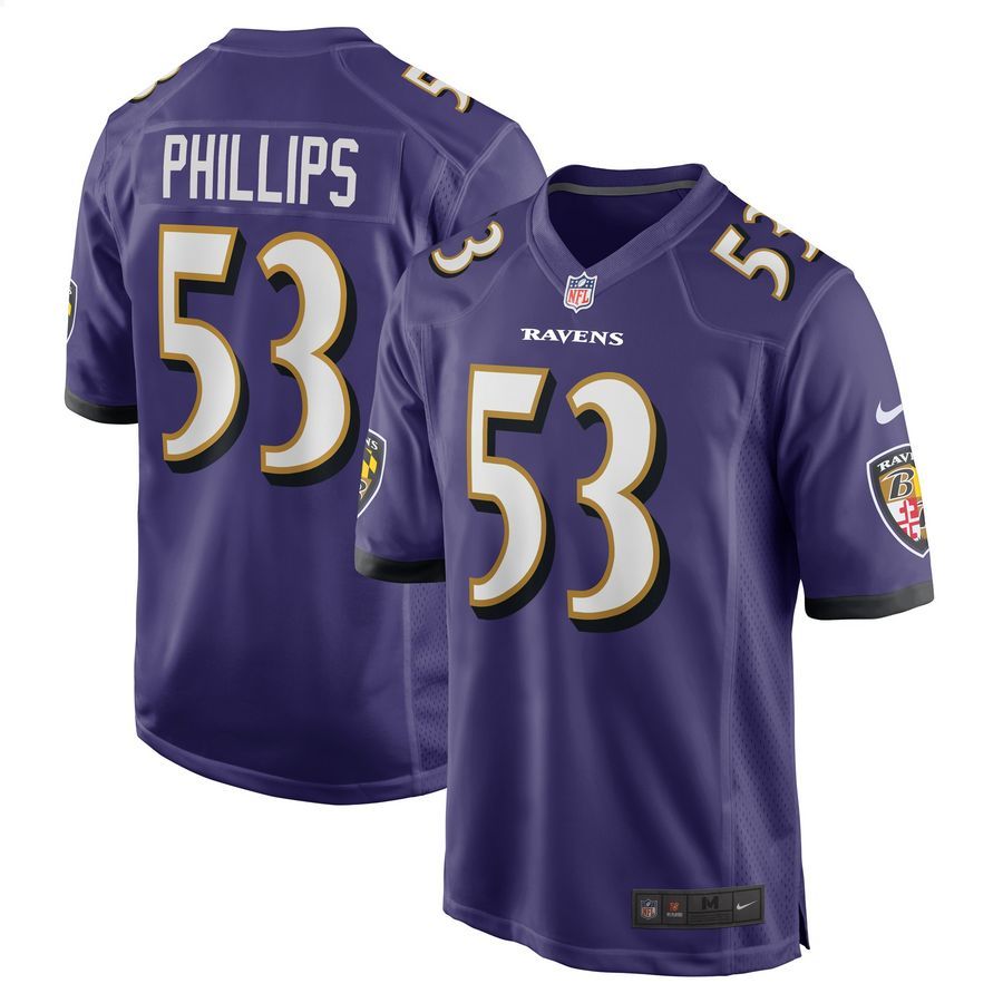 Del'Shawn Phillips Baltimore Ravens Purple Football Jersey