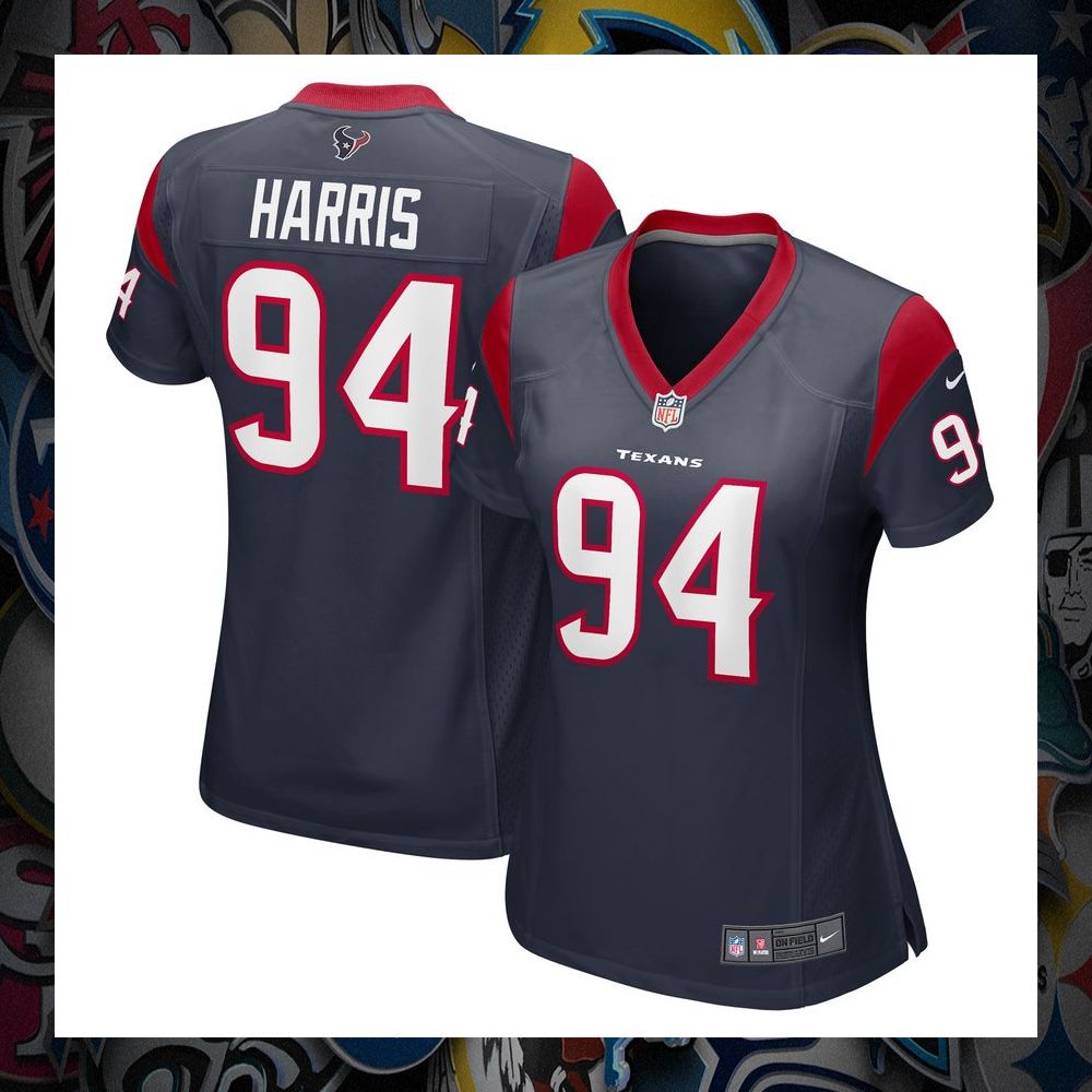 Demone Harris Houston Texans Navy Football Jersey 5 Demone Harris Houston Texans Navy Football Jersey word2