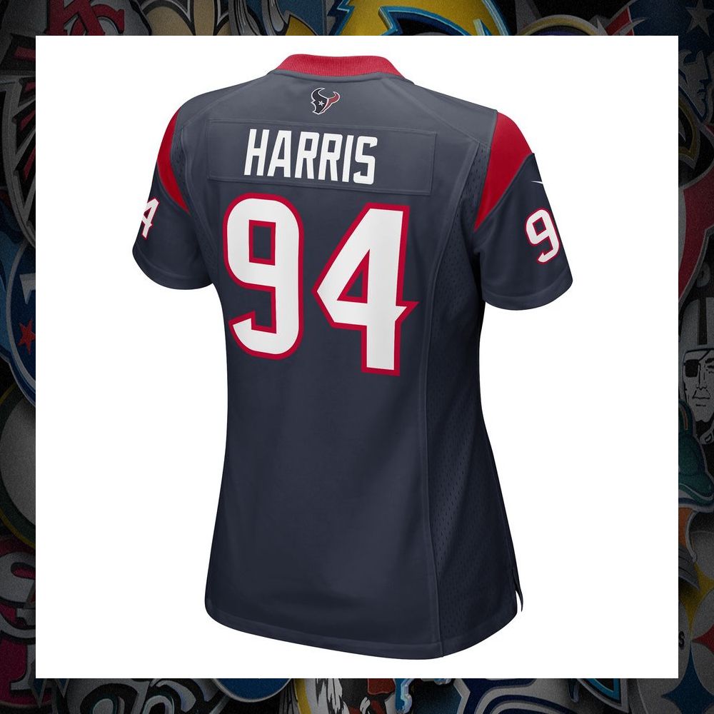 Demone Harris Houston Texans Navy Football Jersey 7 Demone Harris Houston Texans Navy Football Jersey word2