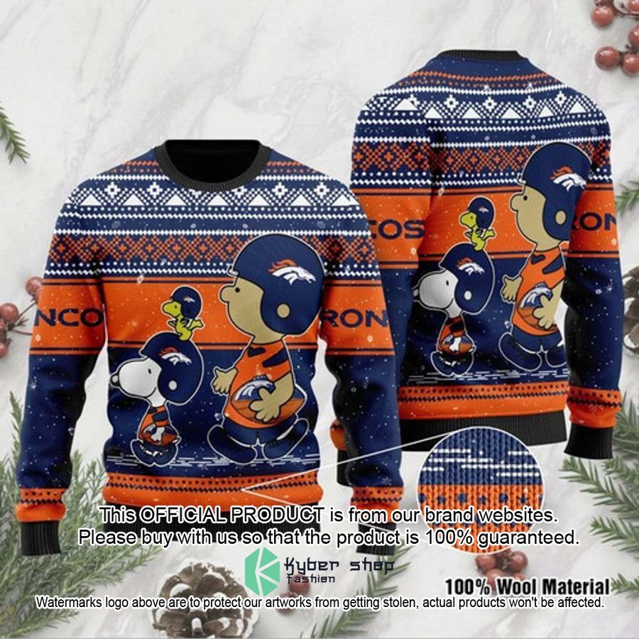 Denver Broncos Baby Yoda Christmas Sweater
