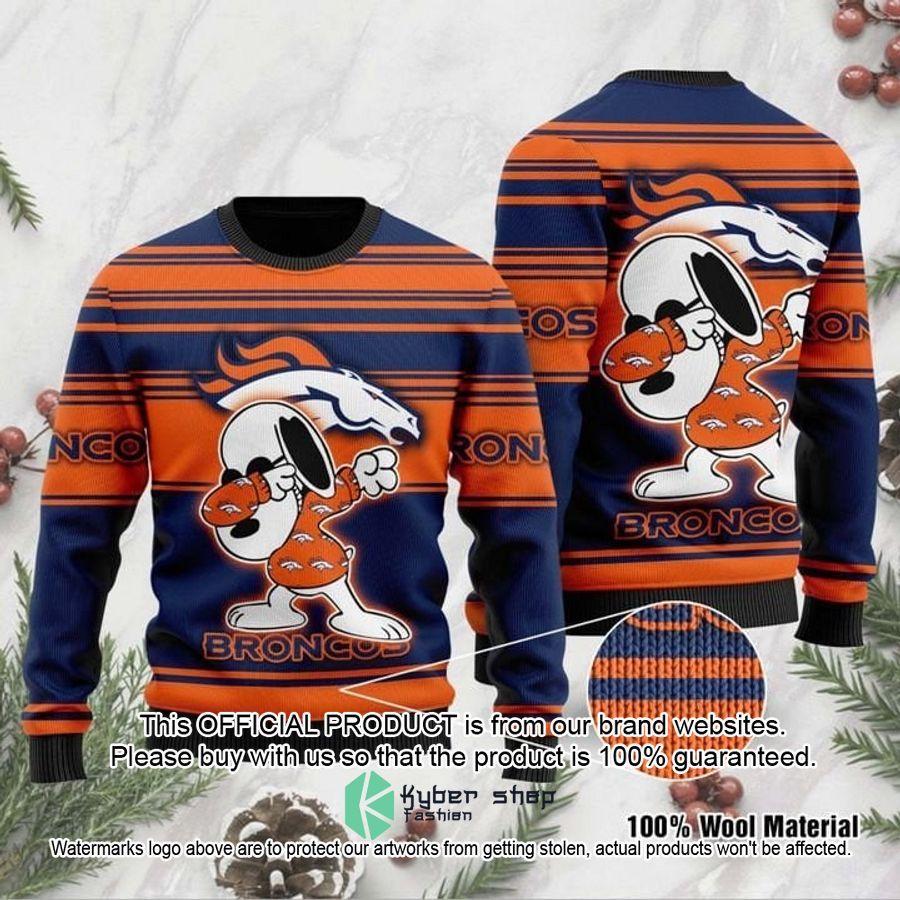 Denver Broncos Snoopy Dabbing Christmas Sweater