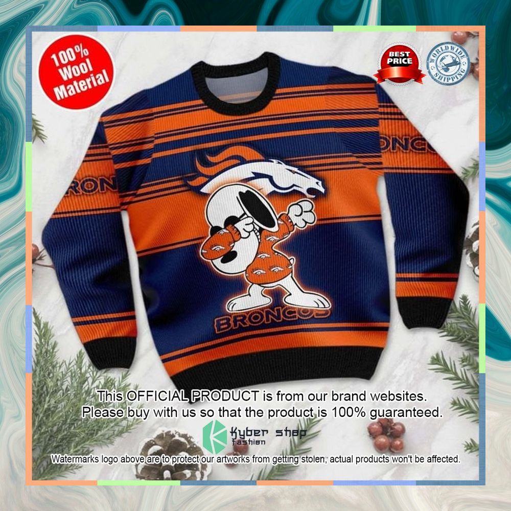 Denver Broncos Snoopy Dabbing Christmas Sweater 6 Denver Broncos Snoopy Dabbing Christmas Sweater word2