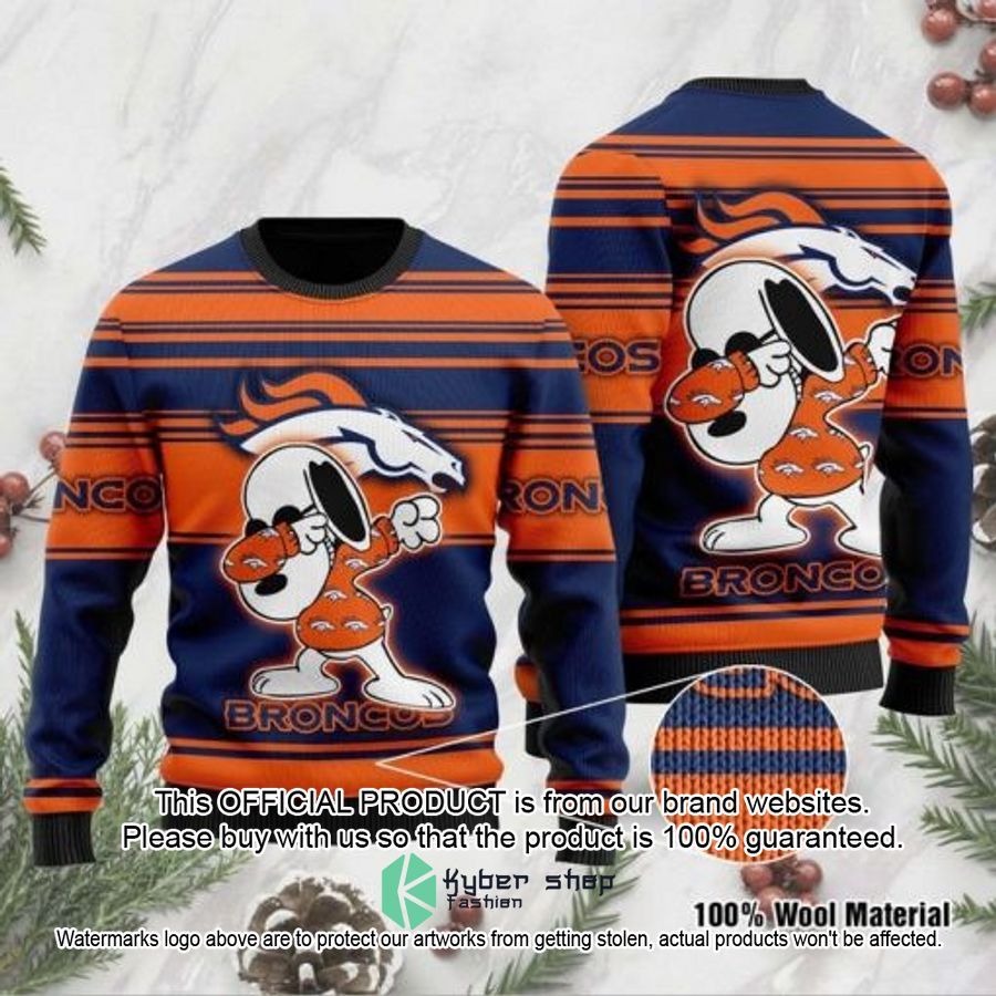 Denver Broncos Snoopy Dabbing Christmas Sweater 4 Denver Broncos Snoopy Dabbing Christmas Sweater word2