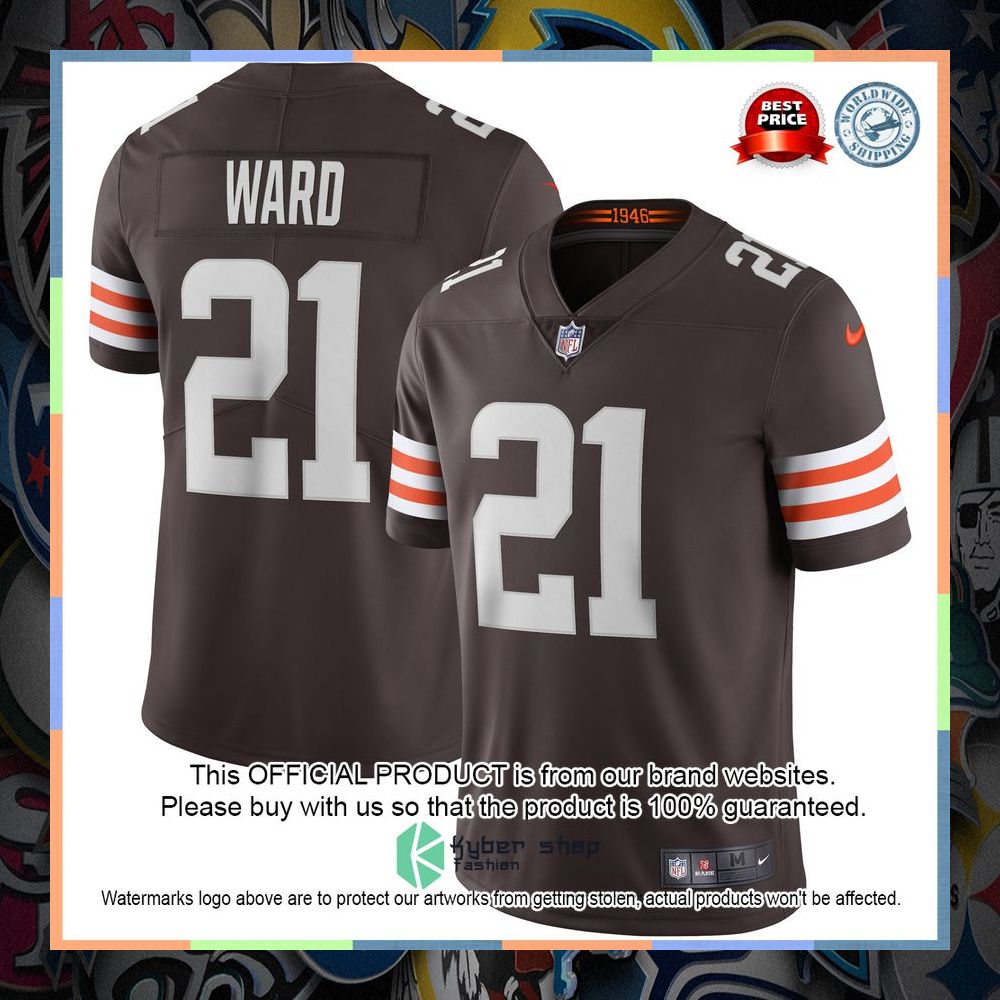 Denzel Ward Cleveland Browns Vapor Limited Brown Football Jersey 5 Denzel Ward Cleveland Browns Vapor Limited Brown Football Jersey word2