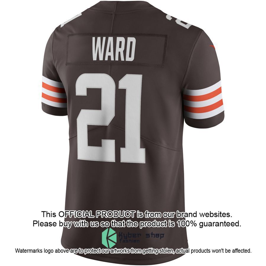 Denzel Ward Cleveland Browns Vapor Limited Brown Football Jersey 3 Denzel Ward Cleveland Browns Vapor Limited Brown Football Jersey word2