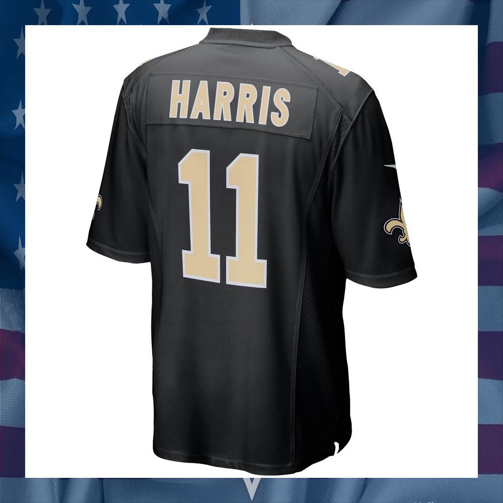 Deonte Harris New Orleans Saints Black Football Jersey 7 Deonte Harris New Orleans Saints Black Football Jersey word1