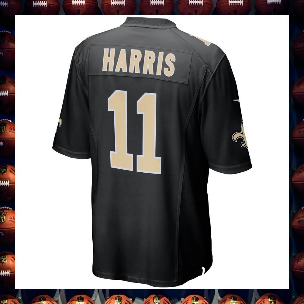 Deonte Harris New Orleans Saints Black Football Jersey 3 Deonte Harris New Orleans Saints Black Football Jersey word1