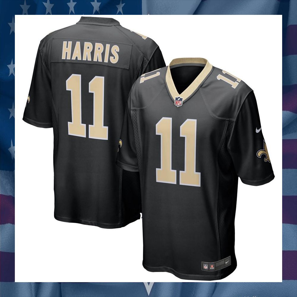 Deonte Harris New Orleans Saints Black Football Jersey 8 Deonte Harris New Orleans Saints Black Football Jersey word1
