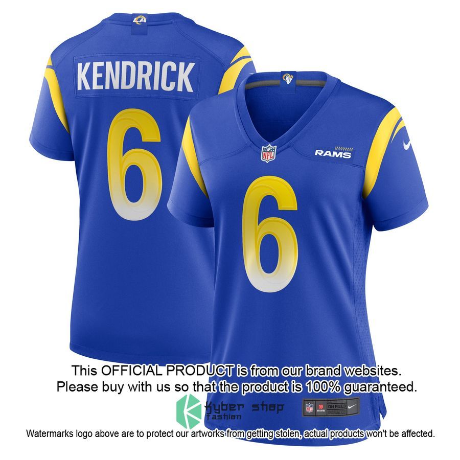 Derion Kendrick Los Angeles Rams Women's Royal Football Jersey