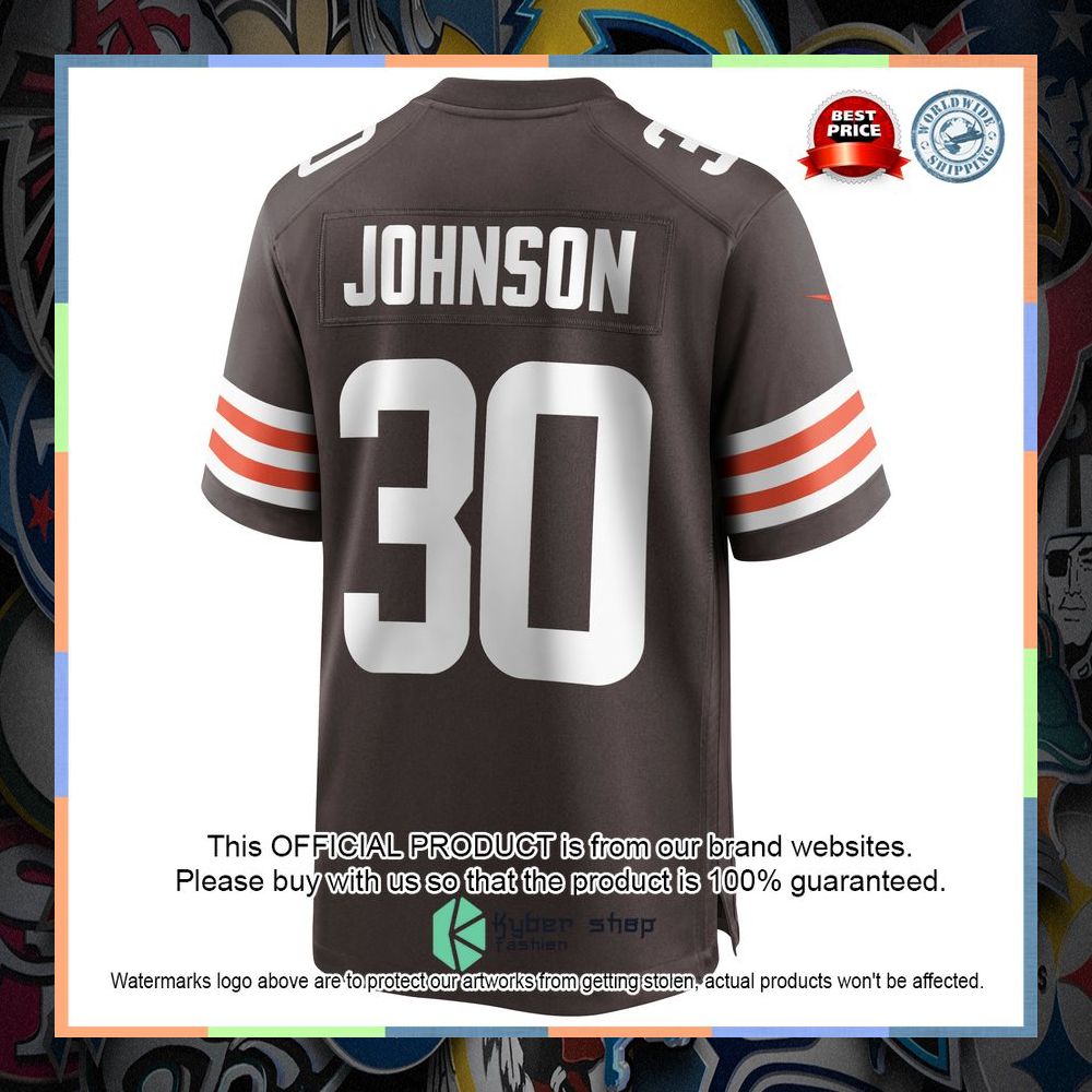 D'Ernest Johnson Cleveland Browns Brown Football Jersey 7 D'Ernest Johnson Cleveland Browns Brown Football Jersey word1