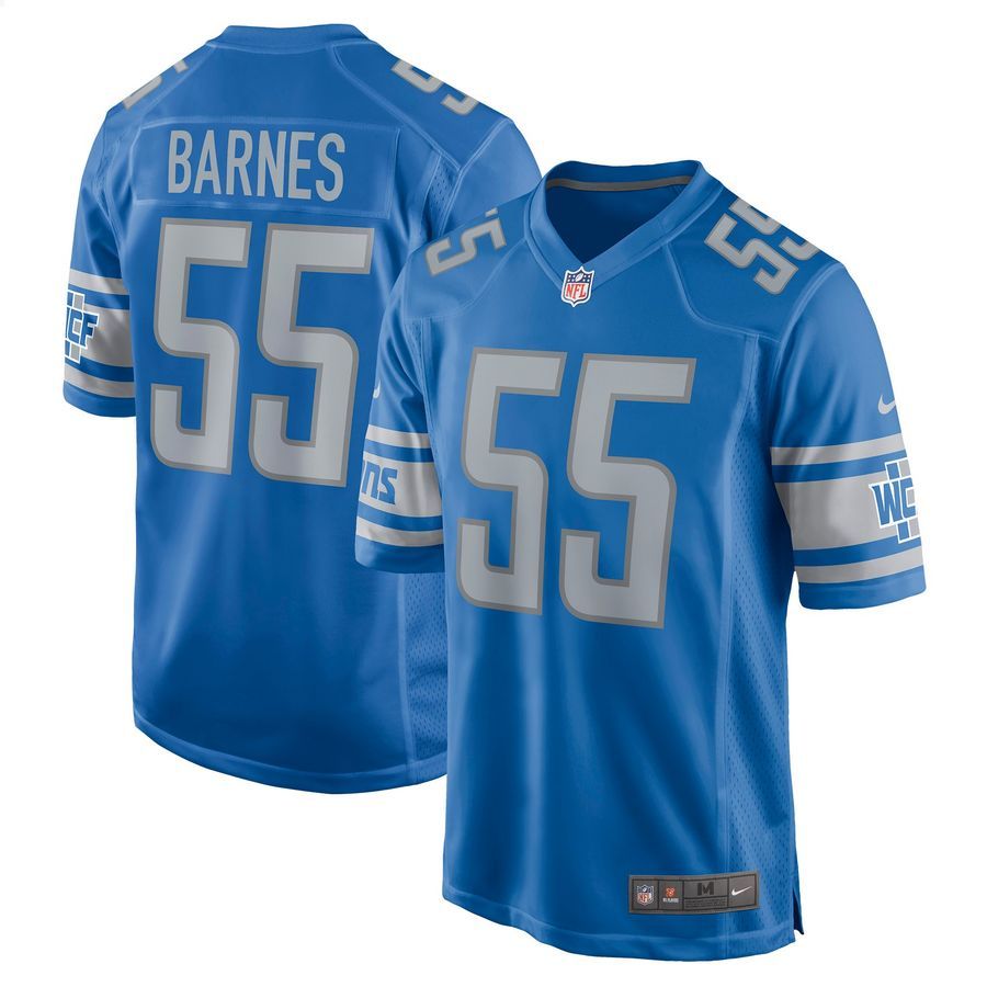Derrick Barnes Detroit Lions Blue Football Jersey