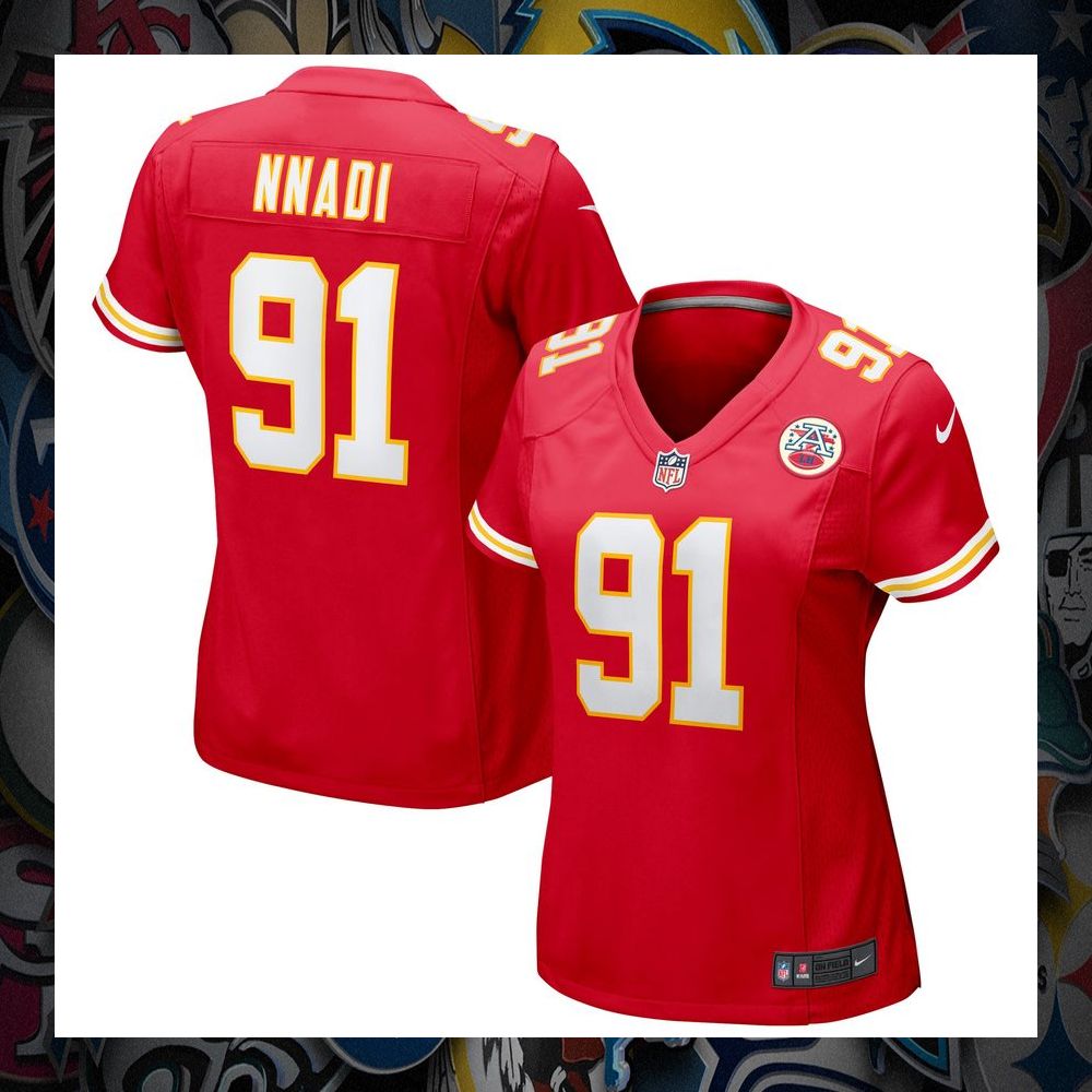 Derrick Nnadi Kansas City Chiefs Red Football Jersey 5 Derrick Nnadi Kansas City Chiefs Red Football Jersey word1
