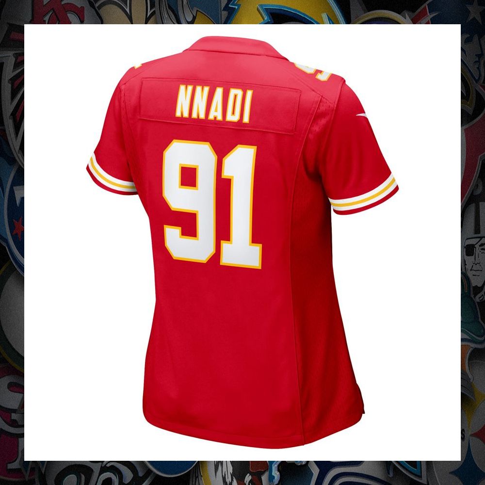 Derrick Nnadi Kansas City Chiefs Red Football Jersey 7 Derrick Nnadi Kansas City Chiefs Red Football Jersey word1