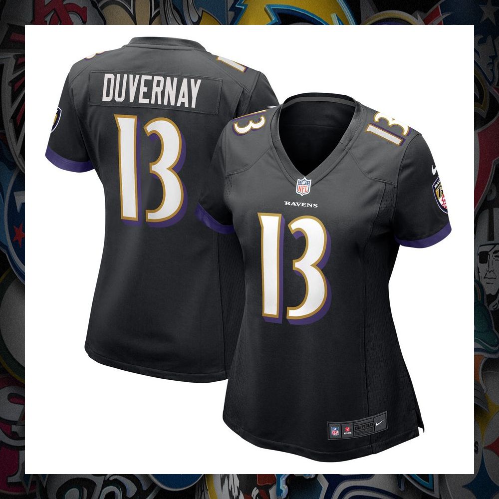 Devin Duvernay Baltimore Ravens Black Football Jersey 8 Devin Duvernay Baltimore Ravens Black Football Jersey word3
