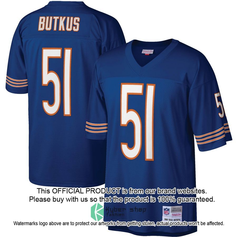 Dick Butkus Chicago Bears Mitchell & Ness Legacy Replica Navy Football Jersey